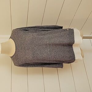 NWOT Calvin Klein medium grey and white sweater with white fabric at base